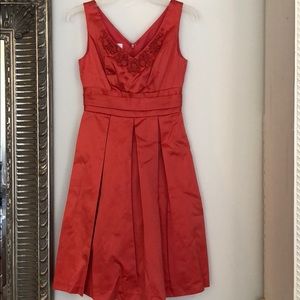 David’s Bridal guava coral short dress
